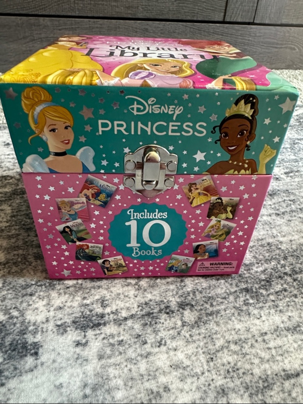 Disney Princess Pink and Teal Book Box Set - Includes 10 Books